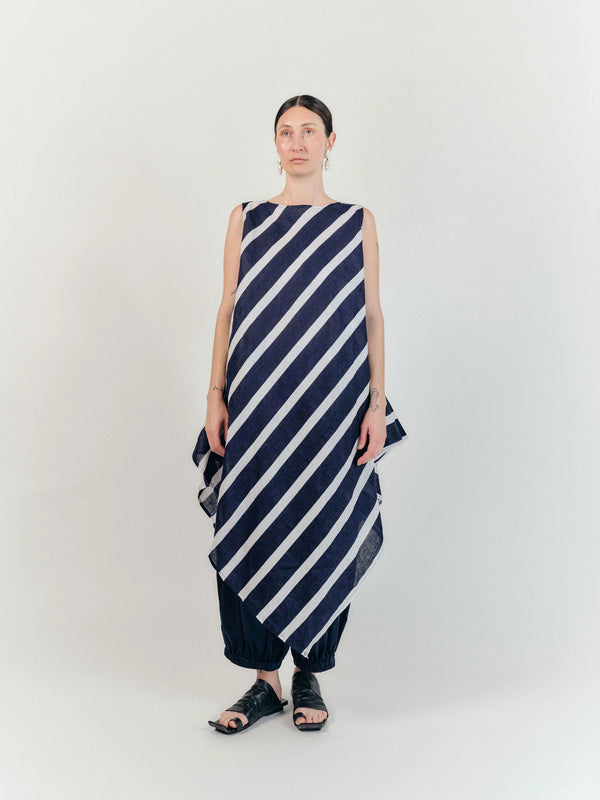 Batan Tunic Navy & White Stripe