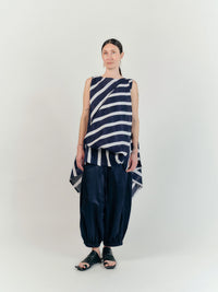 Batan Tunic Navy & White Stripe