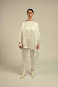 Nicholson White Silk Top