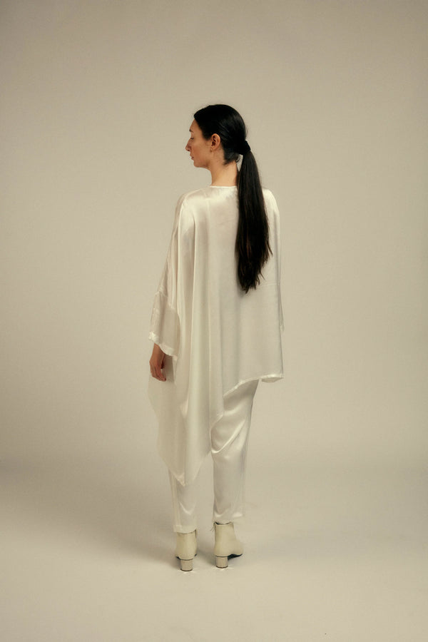 Nicholson White Silk Top