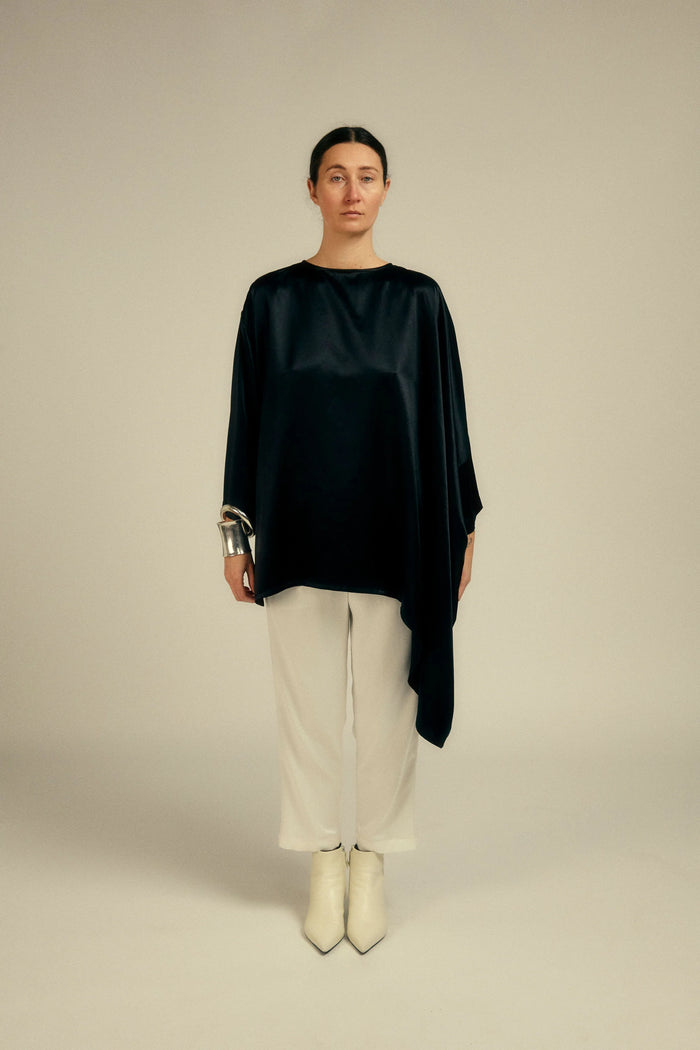 Nicholson Black Silk Top