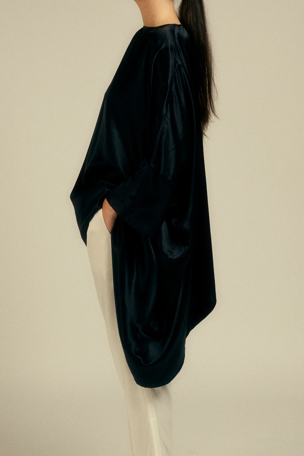 Nicholson Black Silk Top