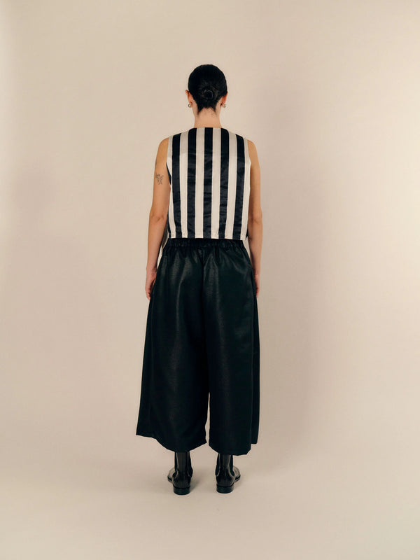 Kita Black & White Striped Vest
