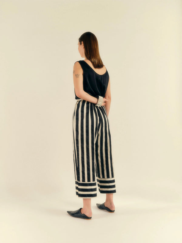 Leeton Black & White Stripe Pant