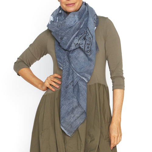 RBS23-3361401 Scarf in Water Print