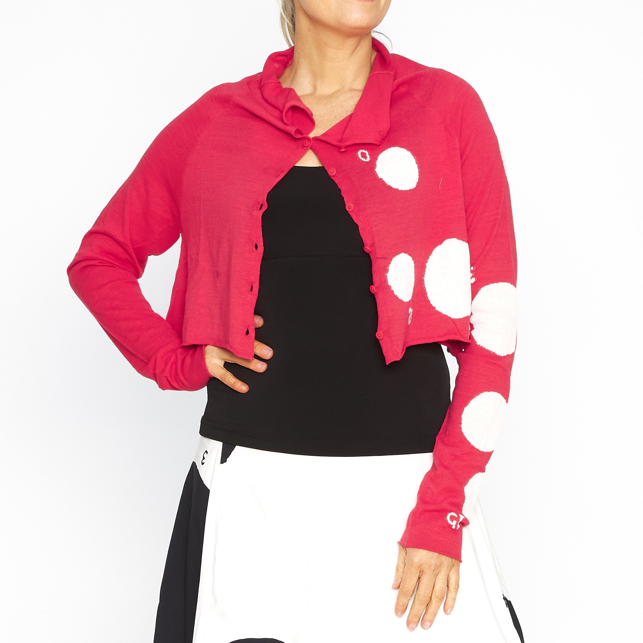 Cherry print outlet cardigan