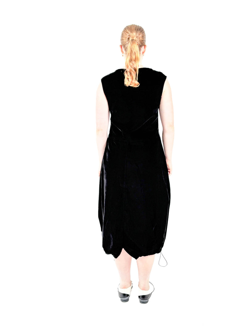 323 0907 Black Velvet Dress