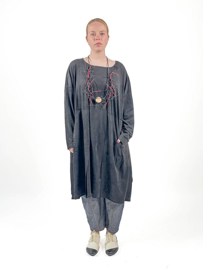 342 0904 Moleskin Dress in Black