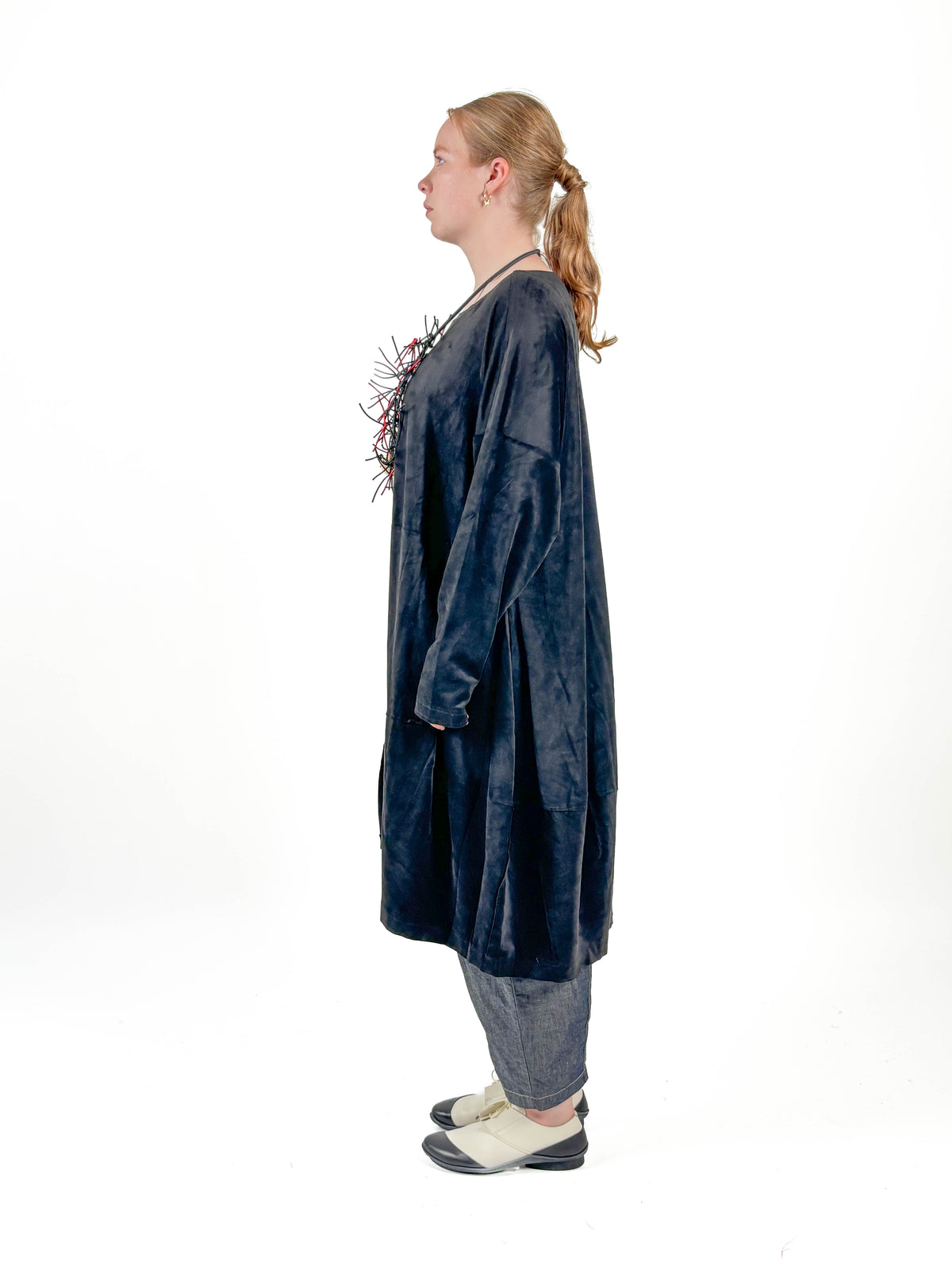 342 0904 Moleskin Dress in Black