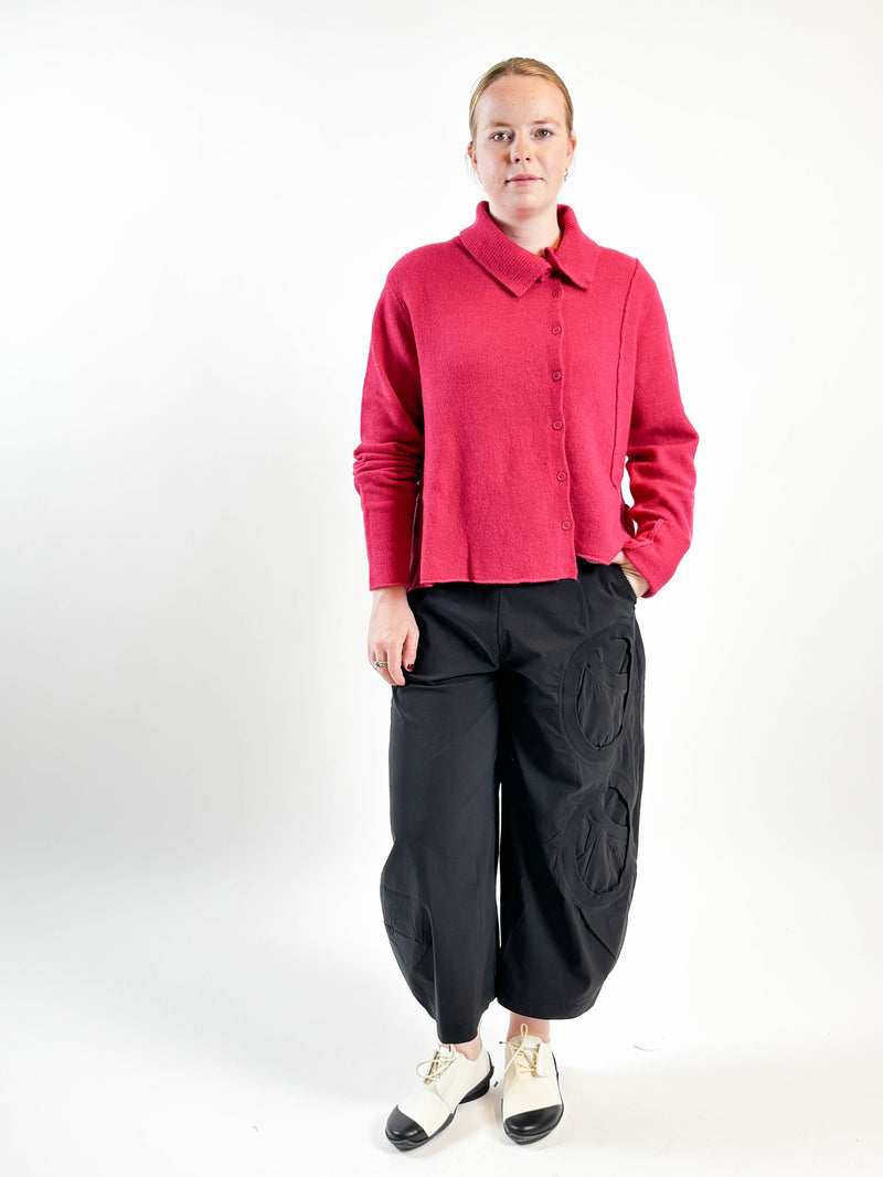 332 7104 Asymm Cardigan in Lotus