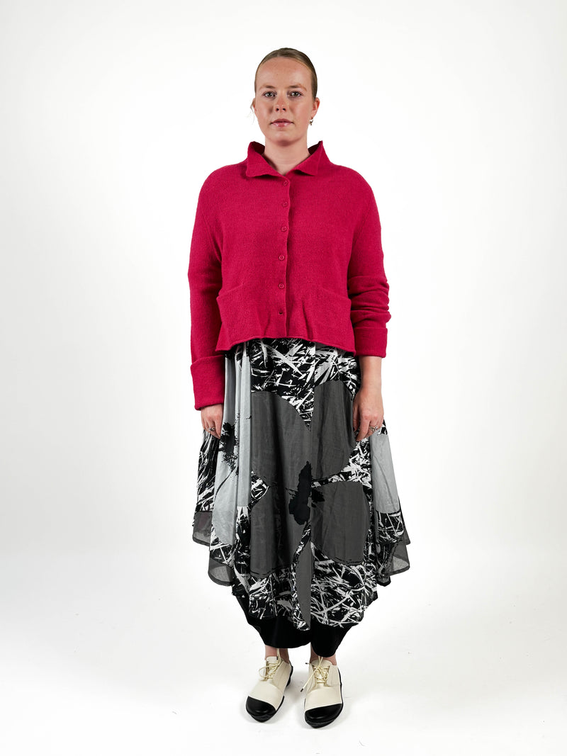 360 0905 Tea Smock in Pink Garden