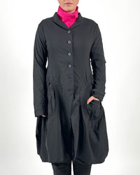 363 1213 Black Pocket Coat