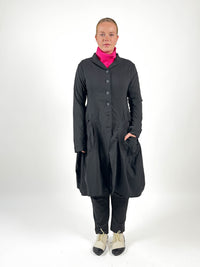 363 1213 Black Pocket Coat