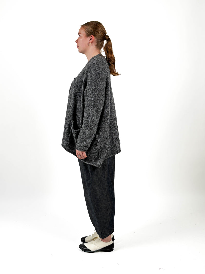 331 7104 Robe Cardi in Grey Marle