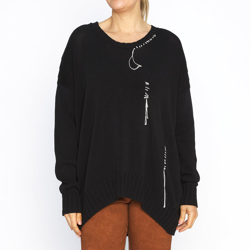 SN6003 Over Pullover - Black