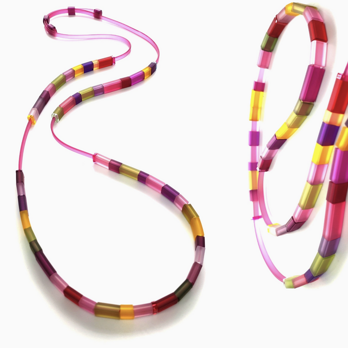 Mozaic Necklace - Fuchsia Candy