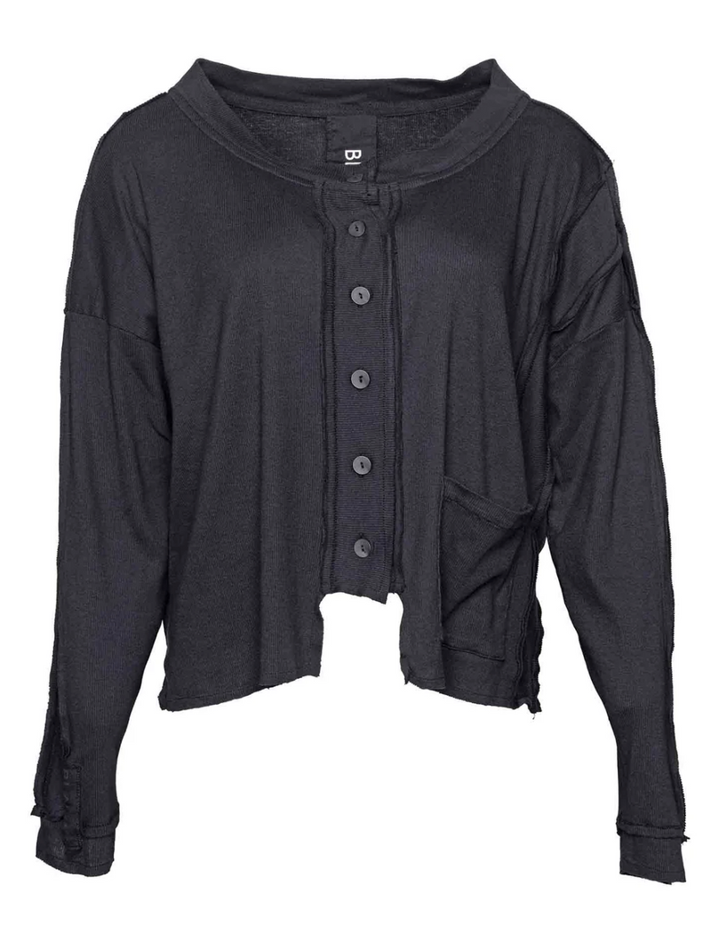 Short Cardi Our Future Is Only Seconds Away- Black