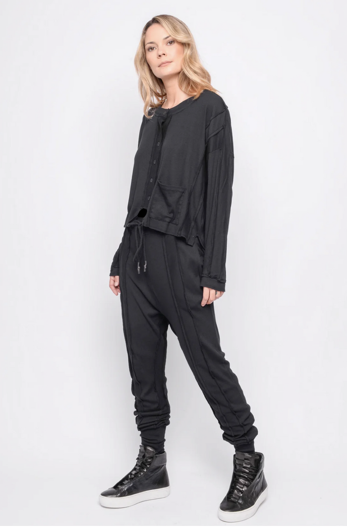 Short Cardi Our Future Is Only Seconds Away- Black