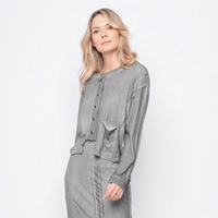 Short Cardi Our Future Is Only Seconds Away- Pebble