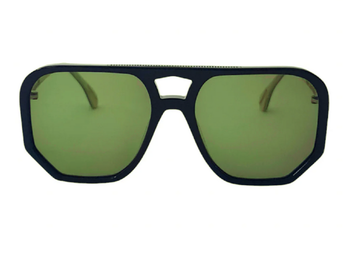 Wager Black With Green Sunglasses