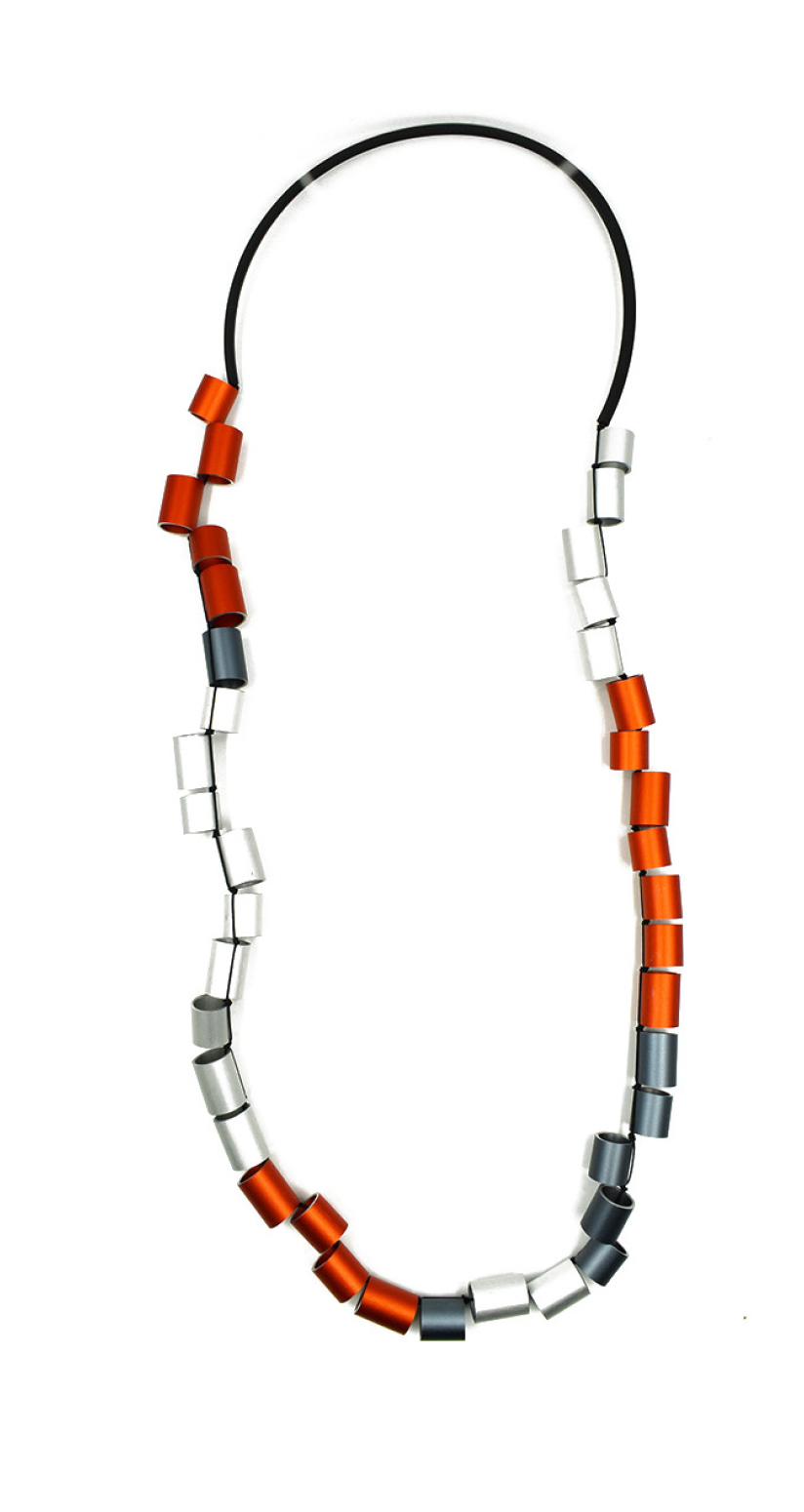 CB394 Redmix Tubes Necklace