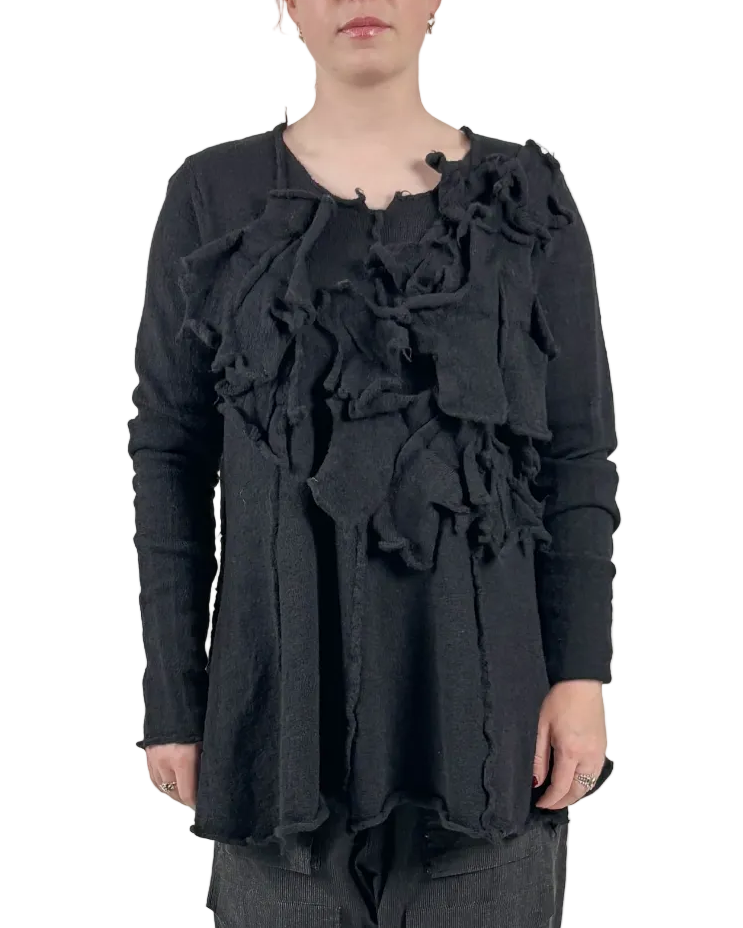 389 0704 Harvest Top in Black