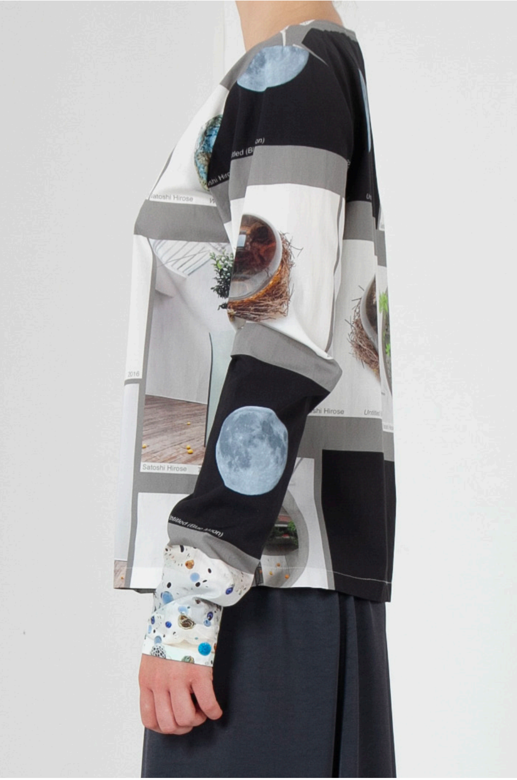 Zip Front Print Shirt