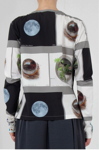 Zip Front Print Shirt