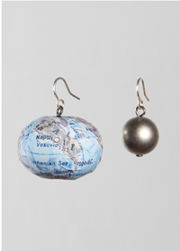 Map Asymmetric Earrings