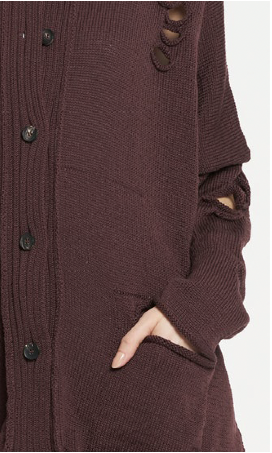 Knit Cardigan Beetroot
