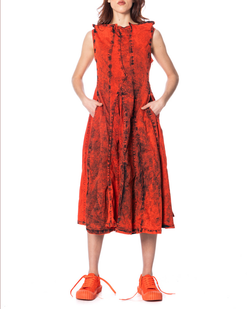 Manderine Print Dress