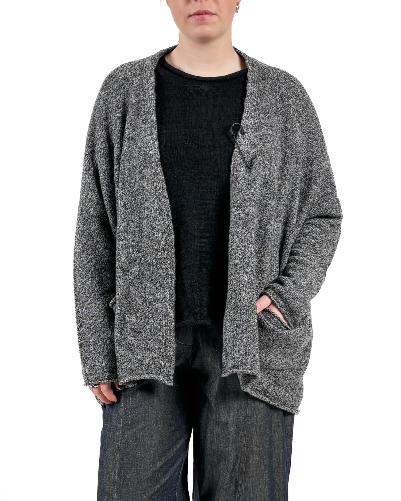 331 7104 Robe Cardi in Grey Marle