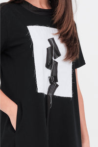 Sector Dress Black Ivory