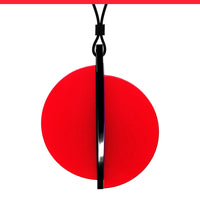 ALF acrylic pendant necklace -Poppy Red