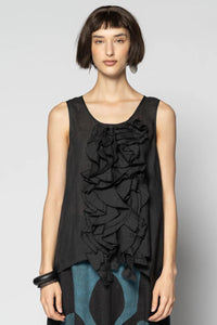 Sumi Black Frill Top