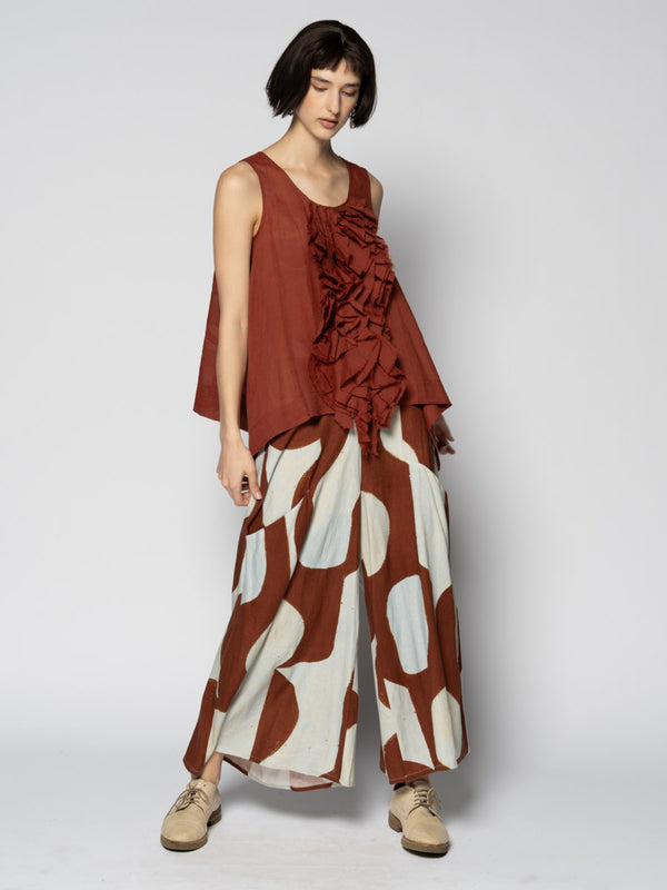 Sumi Copper Frill Top