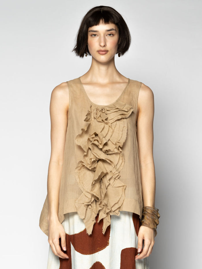 Sumi Wheat Frill Top