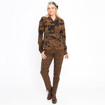 RBW24-3440137 Print Check Pant in Bronze