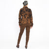 RBW24-3441119 Fitted Blazer in Bronze Print