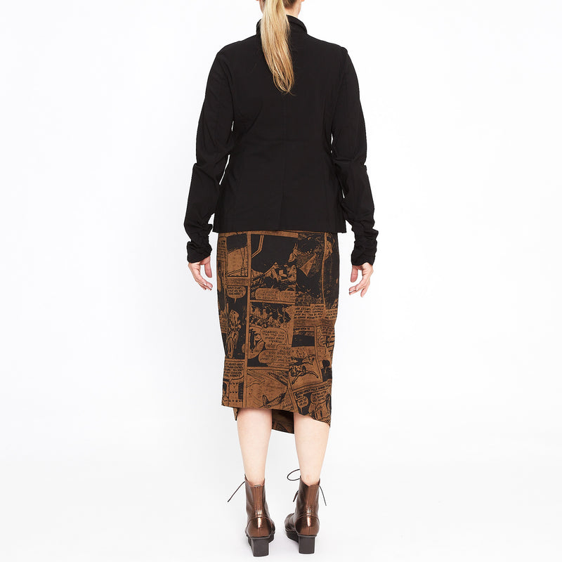 RBW24-3440308 Skirt in Bronze Print