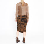 RBW24-3440308 Skirt in Bronze Print