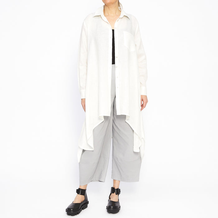 Simone Off White Linen Shirt