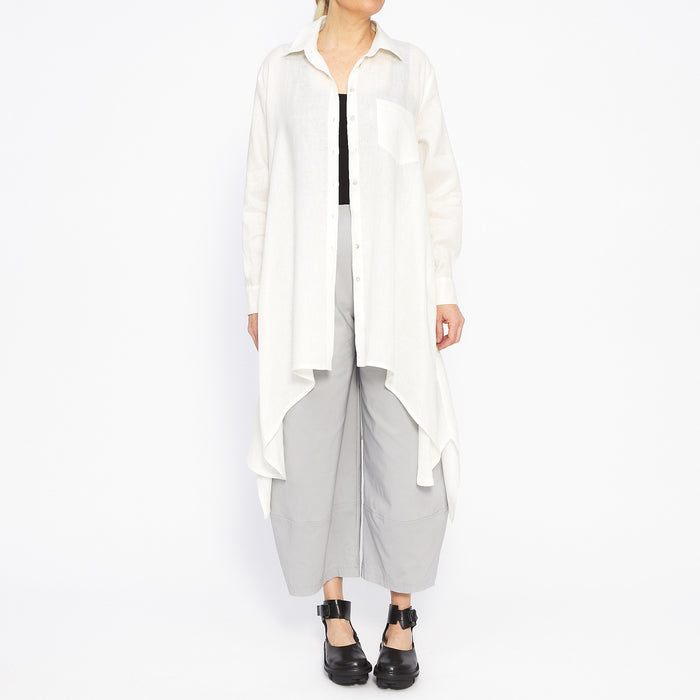 Simone Off White Linen Shirt