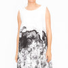 MU231015 - Dress in White with Black Print