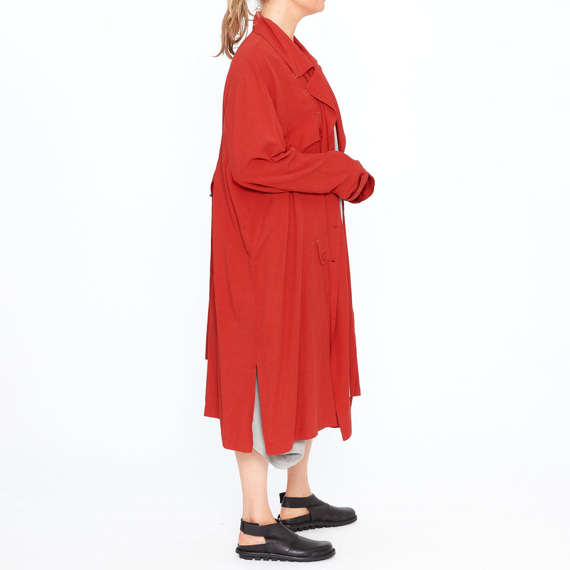 LB23-307 Tacked Trench in Red
