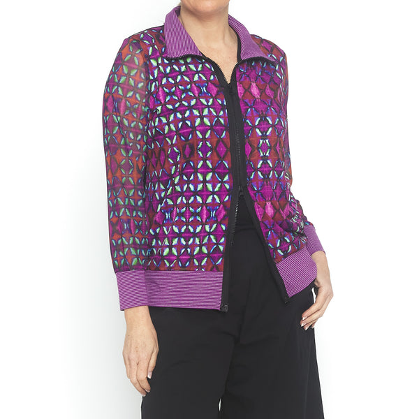 Pink Diamond Zipper Jacket