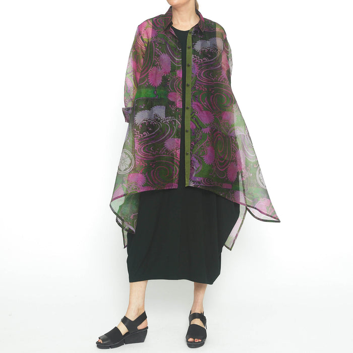 Simone Green Kobe Silk Shirt