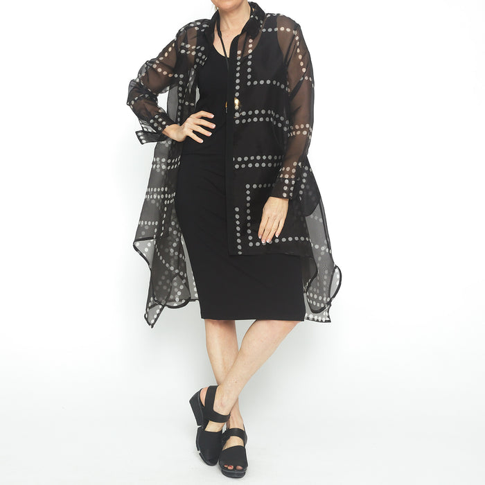 Simone Spots & Squares Silk Shirt
