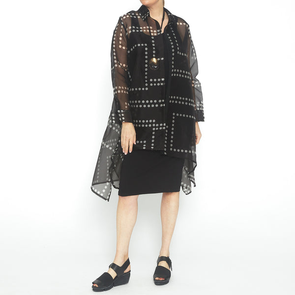 Simone Spots & Squares Silk Shirt