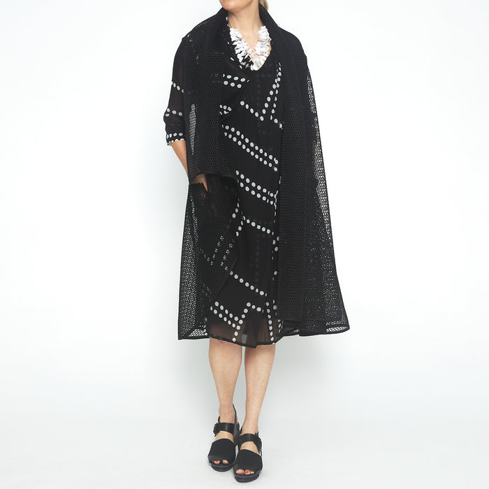 Mesh Black Circle Coat